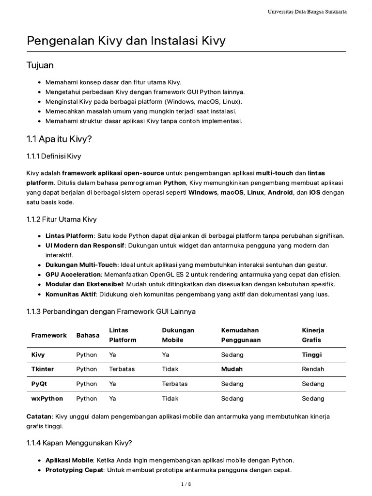 Pengenalan dan Instalasi Kivy Python | PDF | Komputer