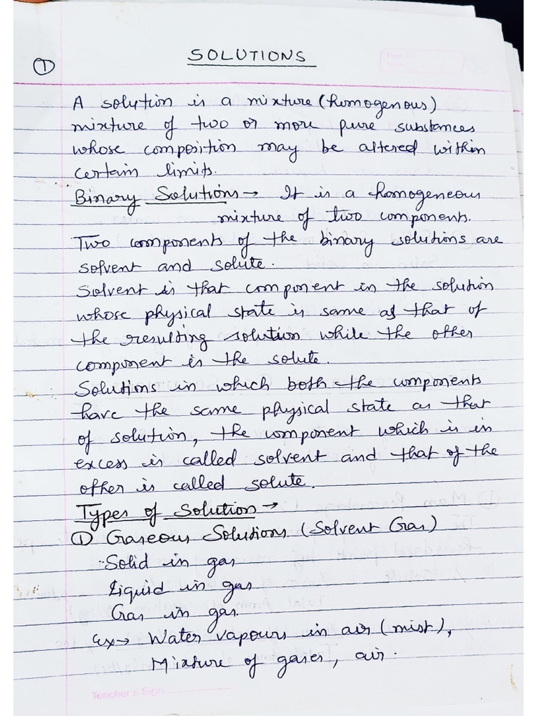 Solution (CH - 2) Chemistry | PDF
