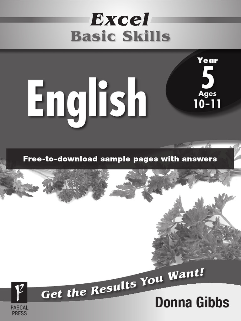 Excel Basic Skills English Year 5 | PDF