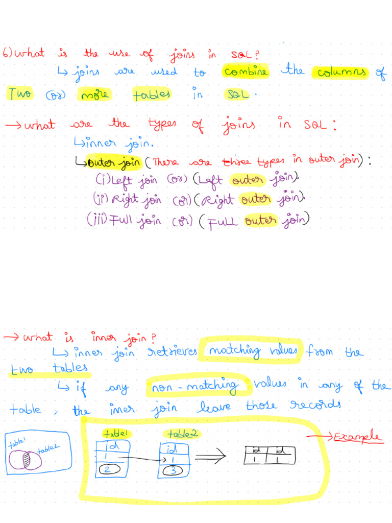 Joins in SQL | PDF