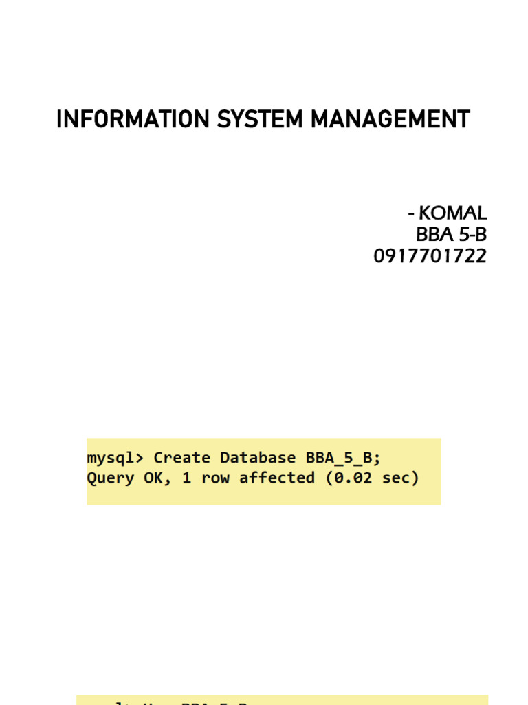 Database Management Operations Guide | PDF | Software Design | Data