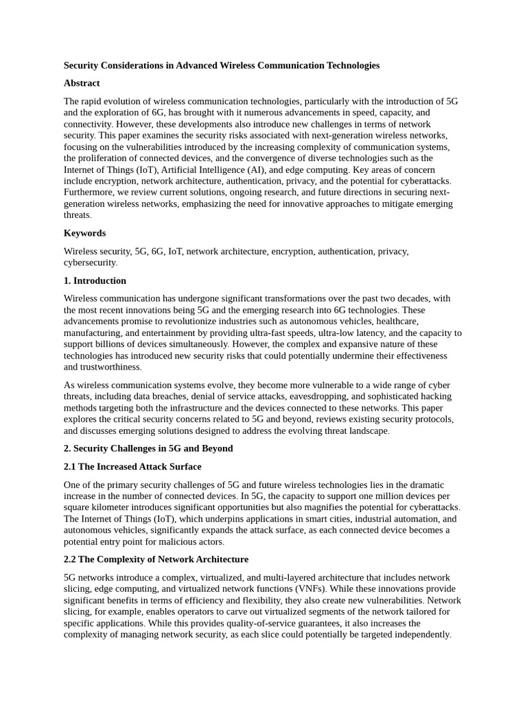Security Risks in 5G and 6G Networks | PDF | Security | Computer Security