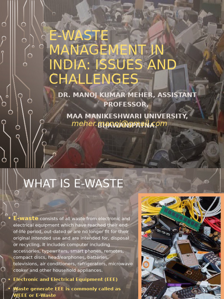 E-Waste Management Challenges in India | PDF | Electronic Waste ...