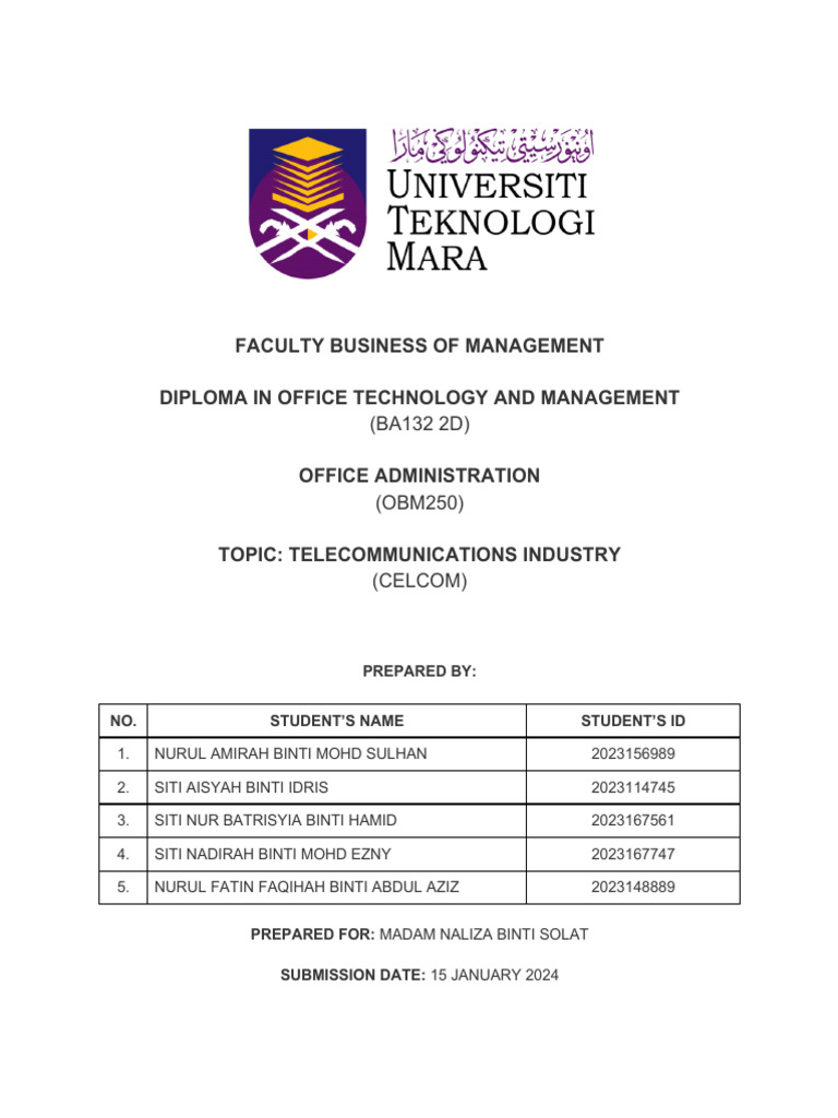 Group Project - Group 4 - Ba132 2D | PDF | Telecommunications