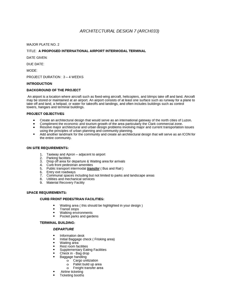 Design 7 Plate No. 2 | PDF | Airport | Baggage