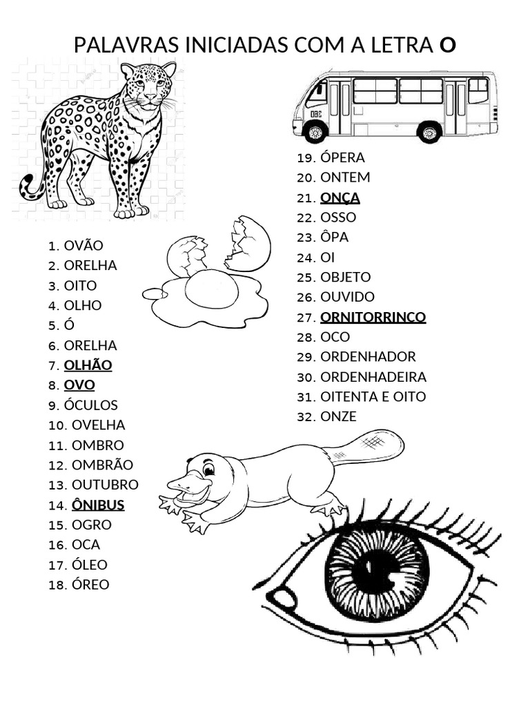 PALAVRAS INICIADAS COM A LETRA O e P | PDF | Ciências Sociais | Arte