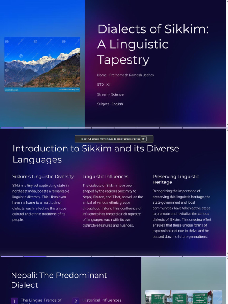 English Dialects of Sikkim | PDF