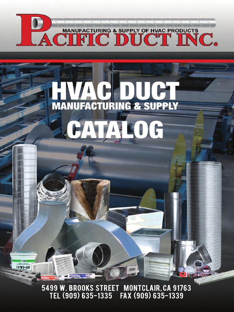 HVAC Duct Manufacturing Catalog | PDF | Duct (Flow) | Pipe (Fluid ...
