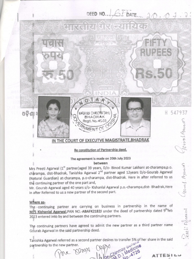 Partnership Deed | PDF