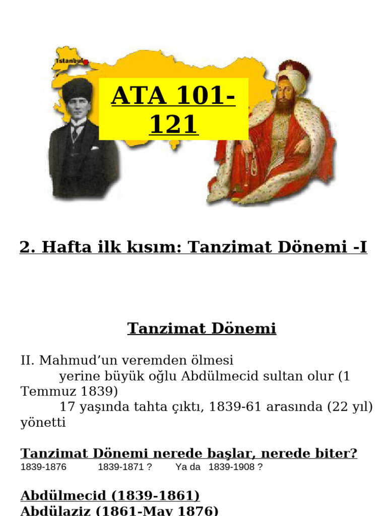 Hafta I. Kısım Tanzimat Donemi I | PDF