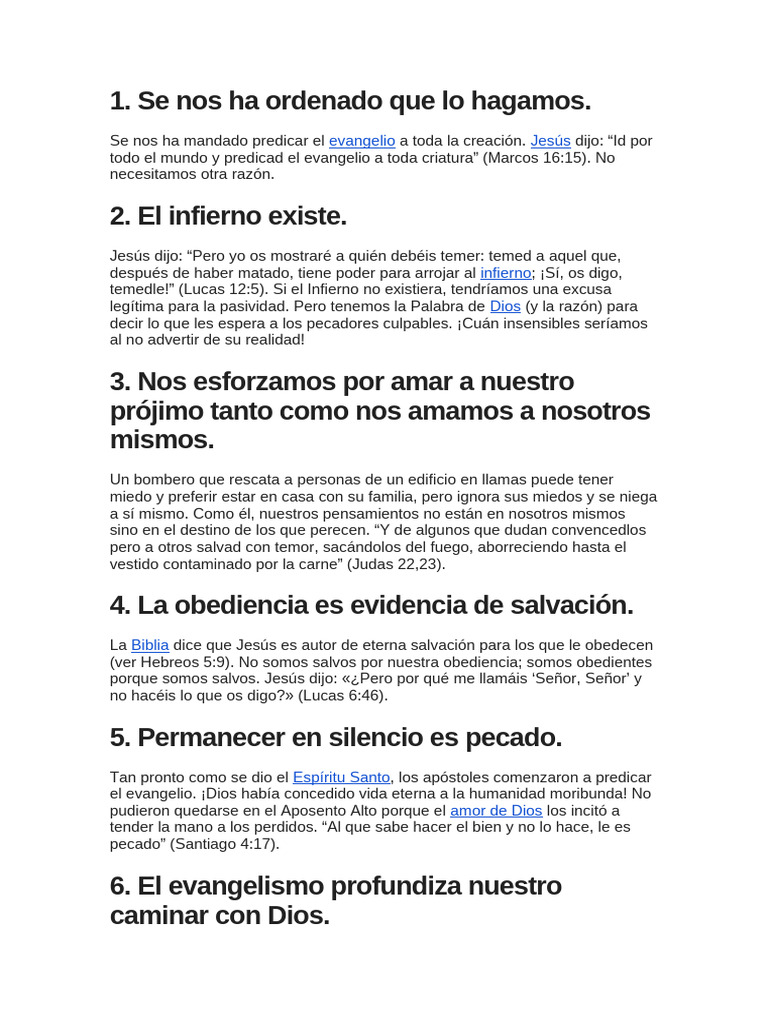 Diez Razones Por Las Que Los Cristianos Deben Compartir El Evangelio ...