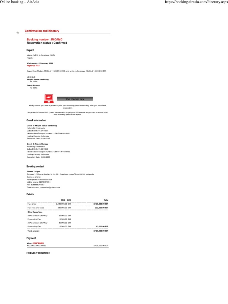 Contoh Tiket Air Asia Pdf Telecommunications Computing And Information Technology