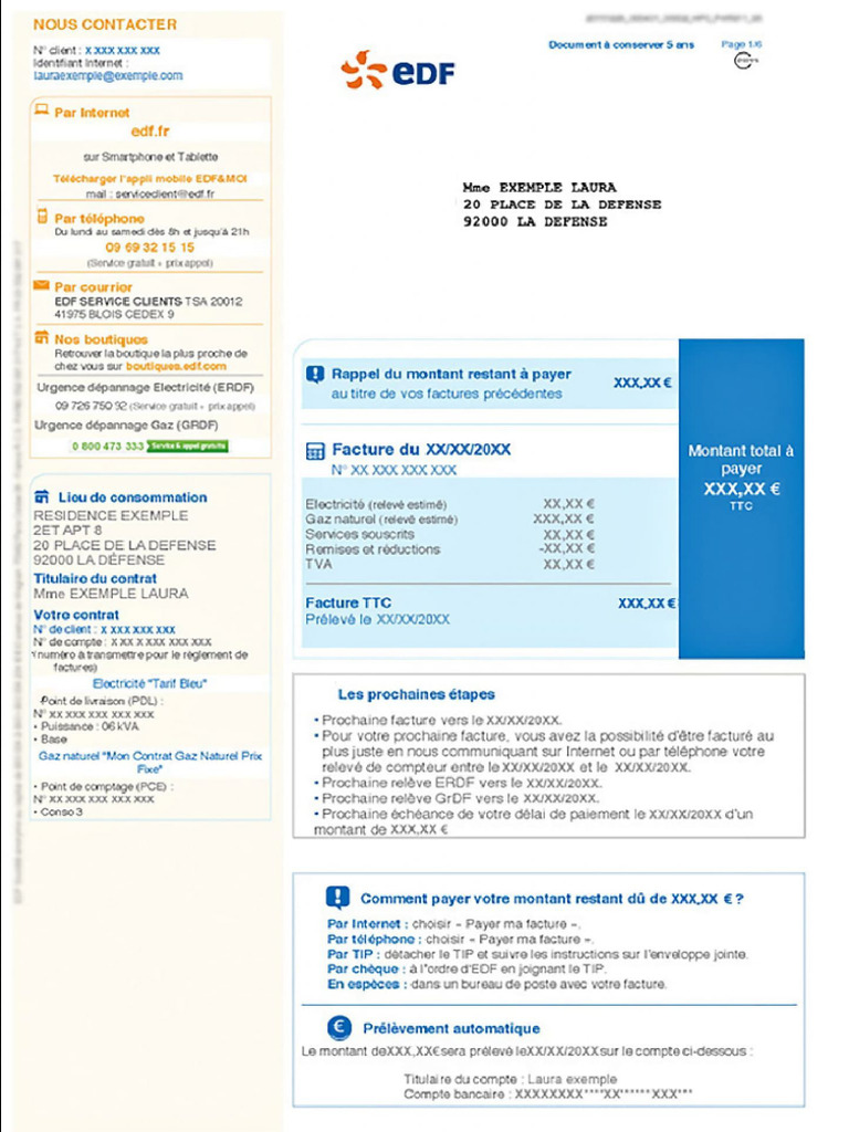EDF Invoice | PDF