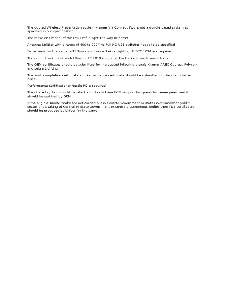 The quoted wireless presentation system kramer via connect two is not a