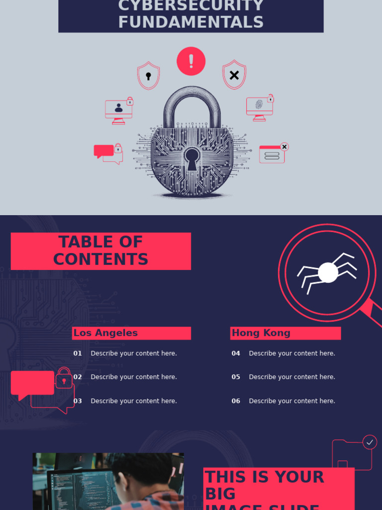 Cybersecurity Fundamentals Overview | PDF | Infographics | Illustration