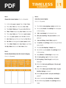 Timeless Quiz A2 1