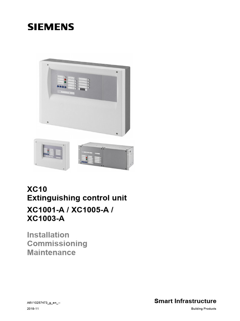XC1003-A Extinguishing Unit Manual | PDF | Power Supply | Battery Charger