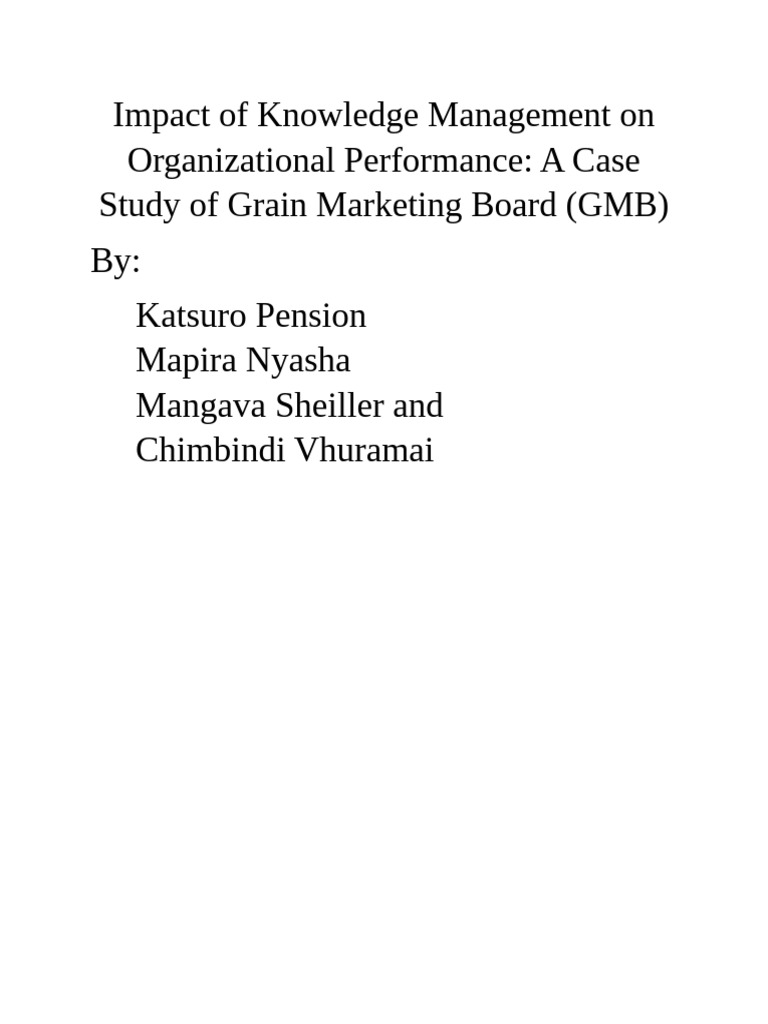 Impact of Knowledge Management On Organizational Performance | PDF ...