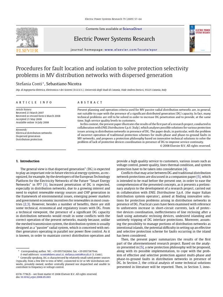 Fault Location in MV Networks with DG | PDF | Electric Power System ...