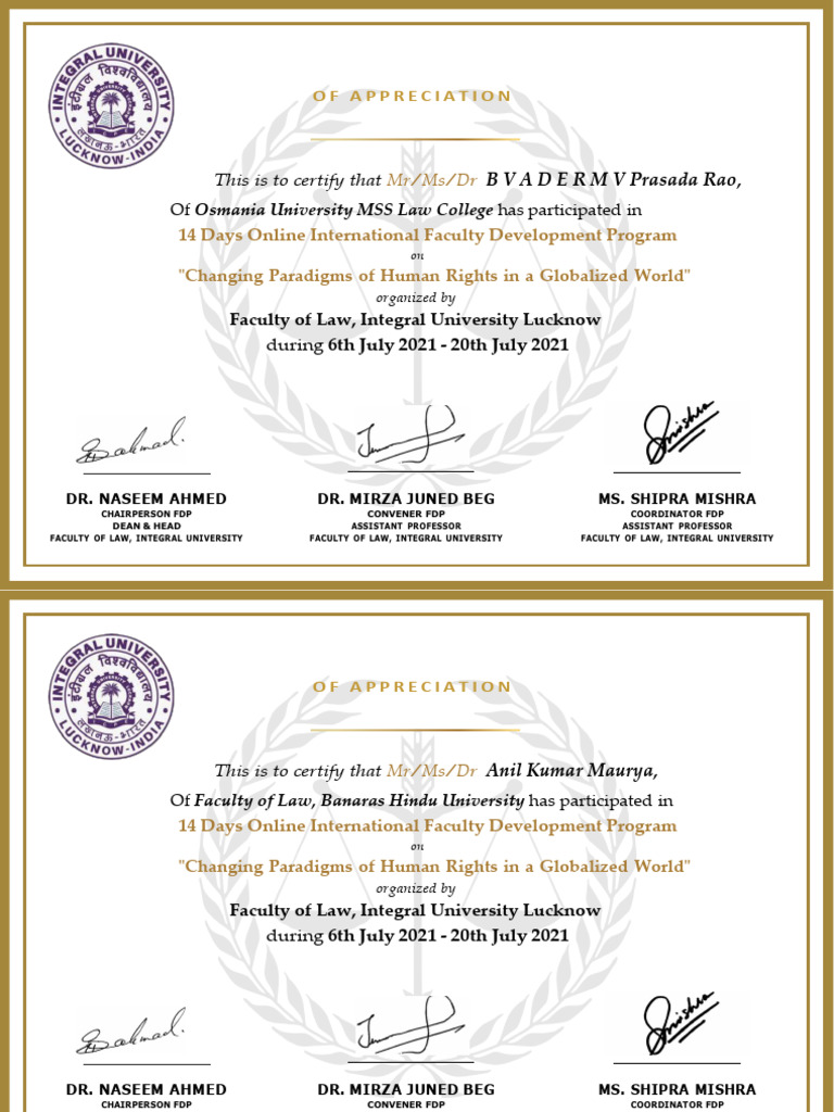 Faculty Development Program Certificate | PDF | Meetings | Leadership
