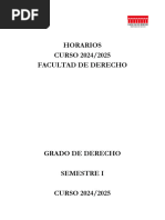 Horarios Curso Derecho 2025/2026 | PDF | Justicia | Crimen y violencia