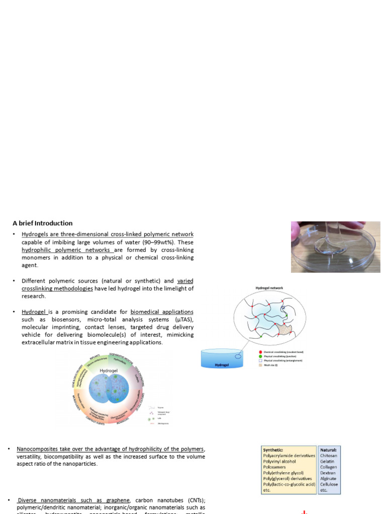 Hydrogels and Nanocomposites | PDF | Nanocomposite | Polymers