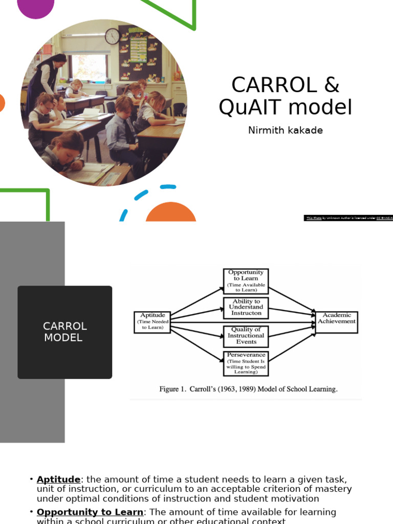 CARROL & QuAIT Models in Education | PDF | Individualized Education ...