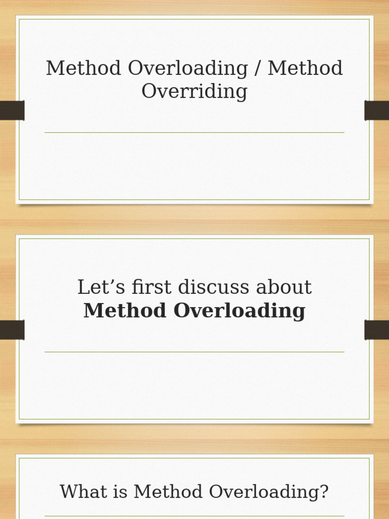 Method Overloading and Overriding | PDF | Method (Computer Programming ...