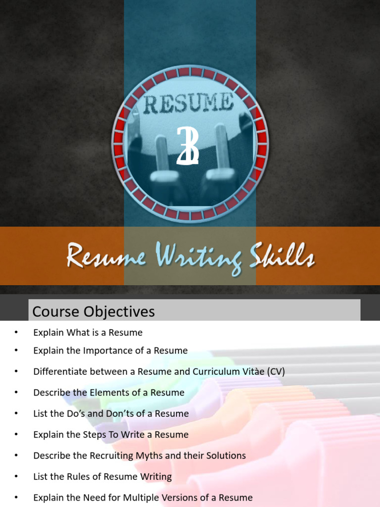 Picture of Resume Writing Skills | PDF | Résumé | Experience