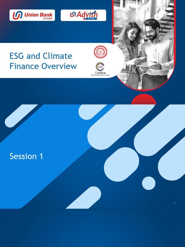 ESG Finance and Climate Action Overview | PDF | Climate Change ...
