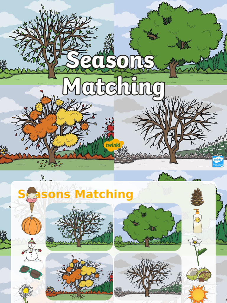 T TP 6295 Seasons Matching Activity Powerpoint Ver 3 | PDF