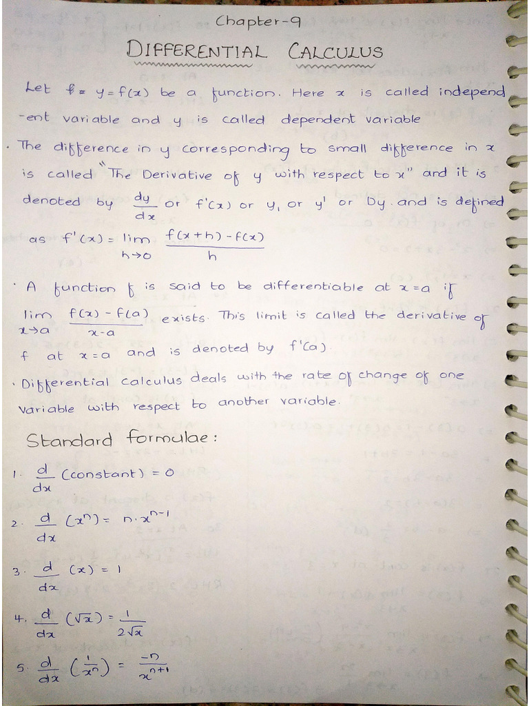 Differential Calculus | PDF