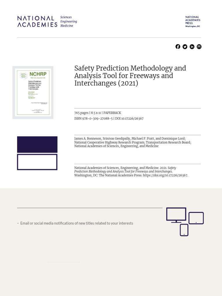 Safety Prediction Methodology and Analysis Tool For Freeways and ...