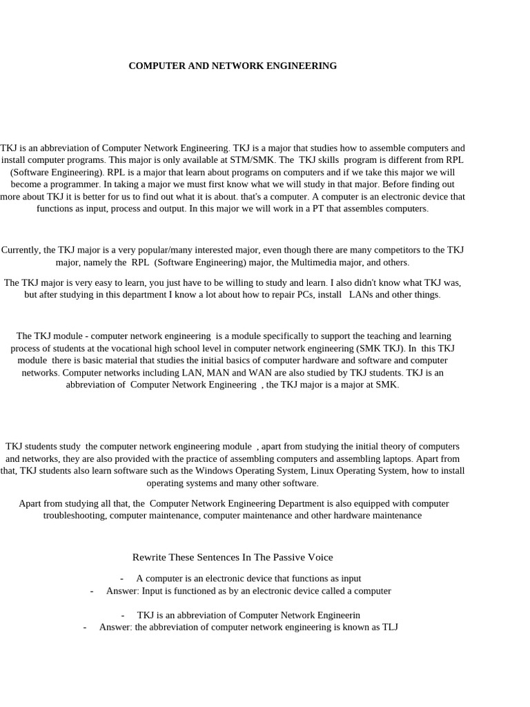 Computer and Network Engineering | PDF | Operating System | Computer ...
