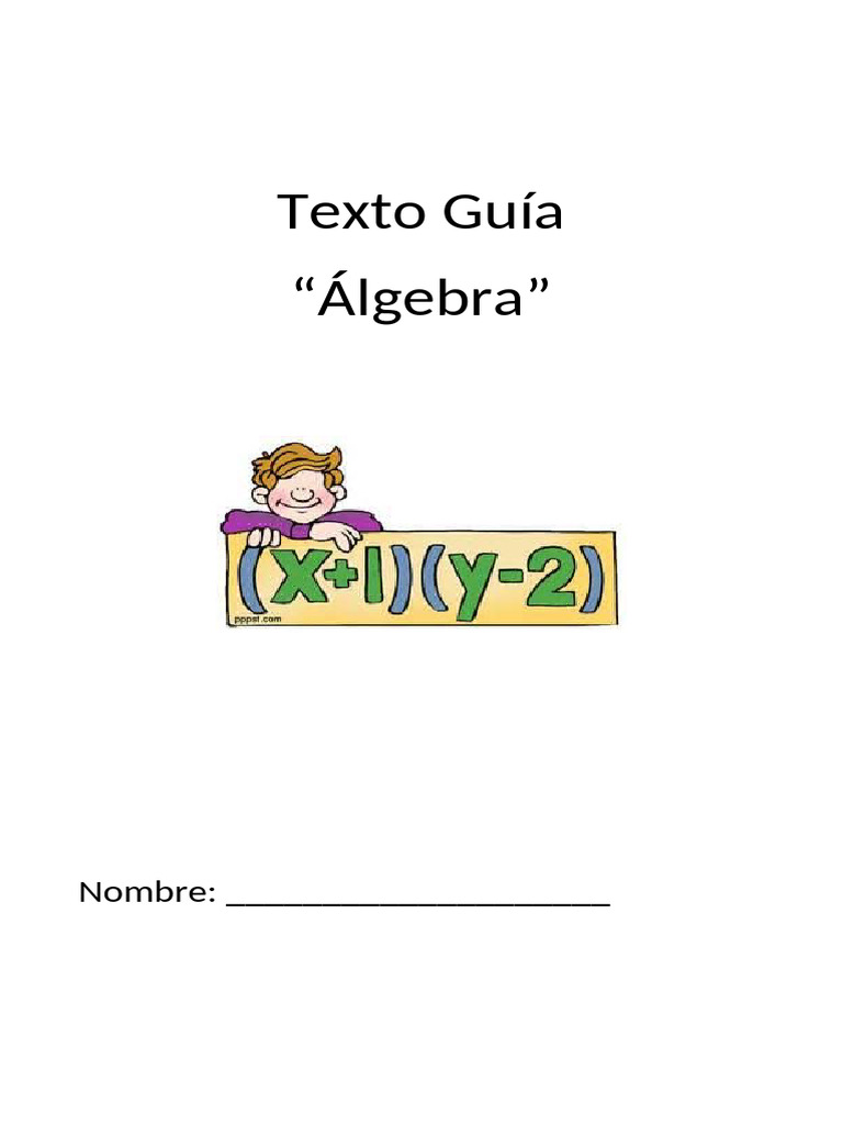Carátulas y Ejercicios de Álgebra | PDF | Ecuaciones | Sistema de ...