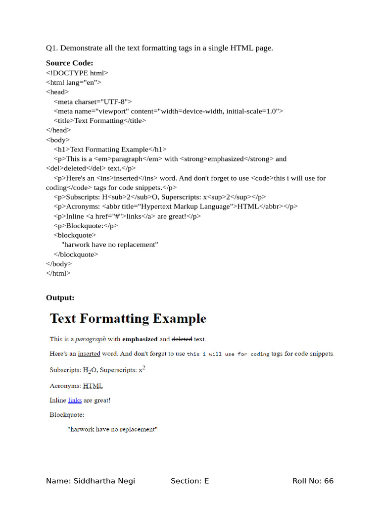 Full Stack Practical Siddhatha | PDF | Html | Computing