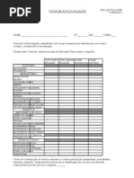 ficha de auto avaliação