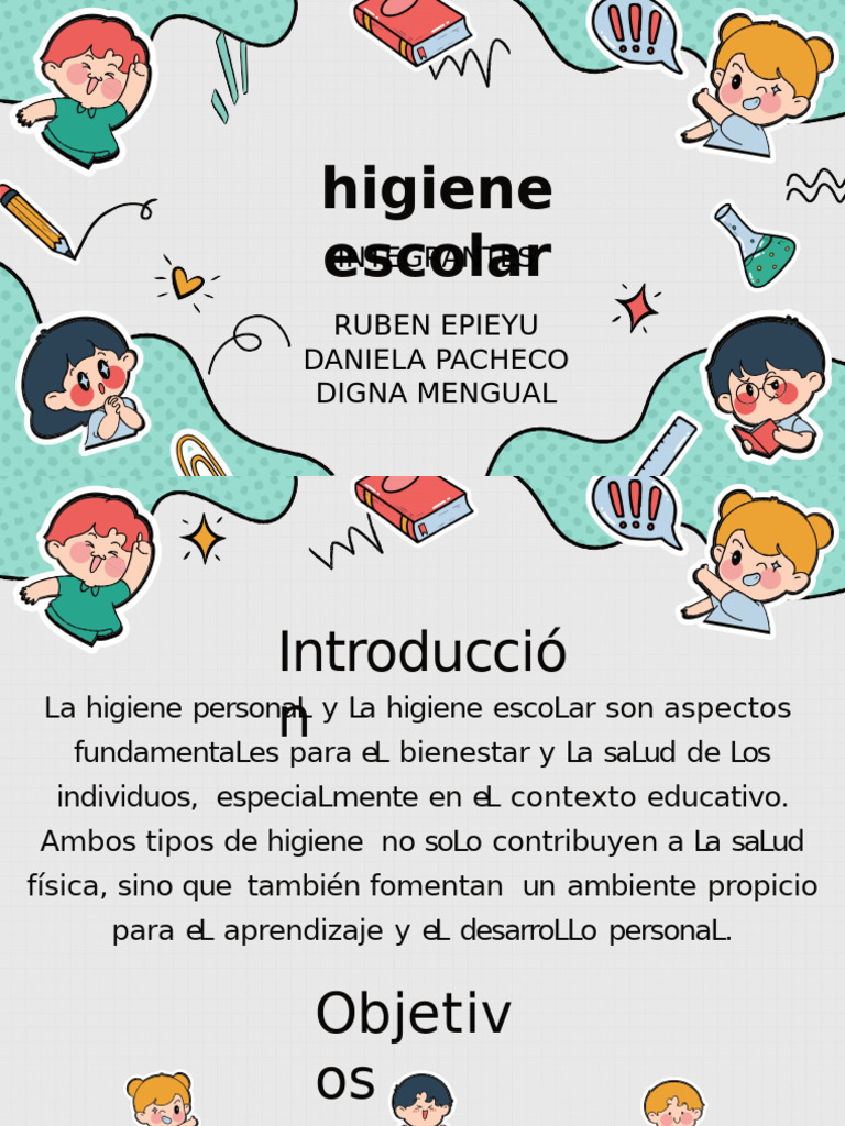 Higiene Escolar Pdf Higiene