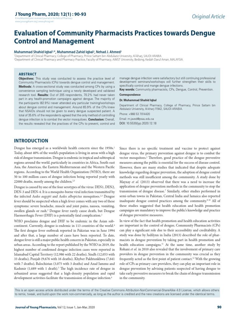 Evaluation of Community Pharmacists Practices | PDF | Epidemiology ...