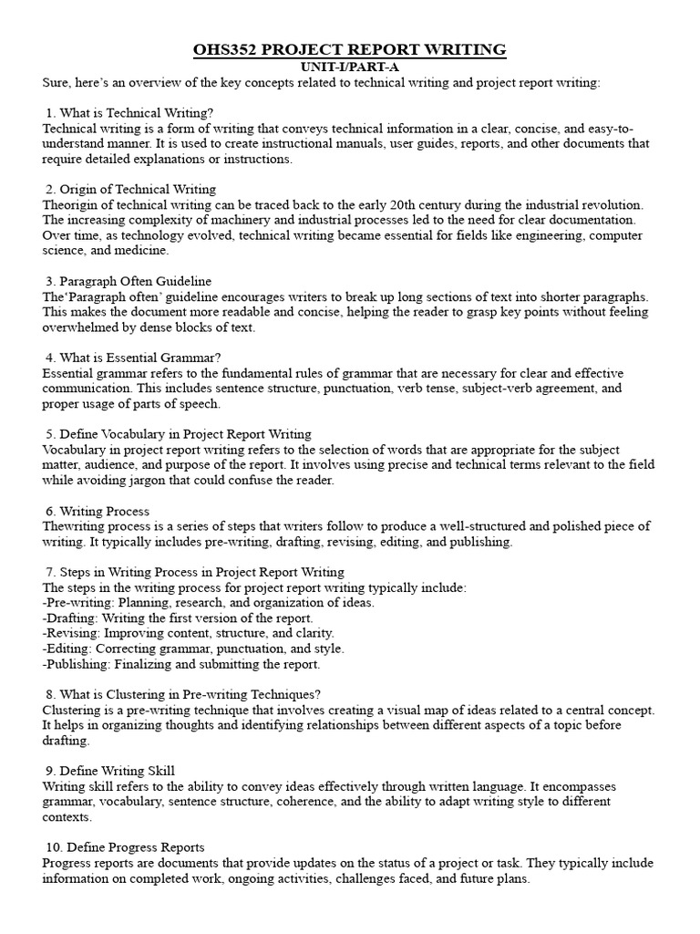 Ohs352 Project Report Writing | PDF | Proofreading | Feasibility Study
