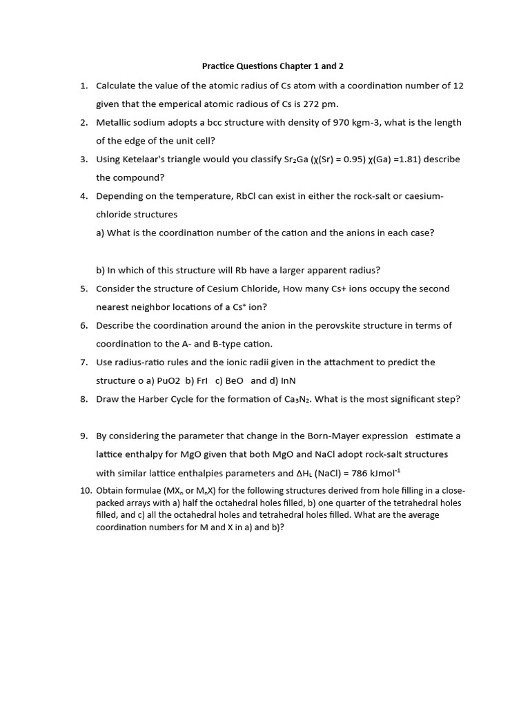 Practice Question Chapter 1 And 2 Pdf Science Mathematics