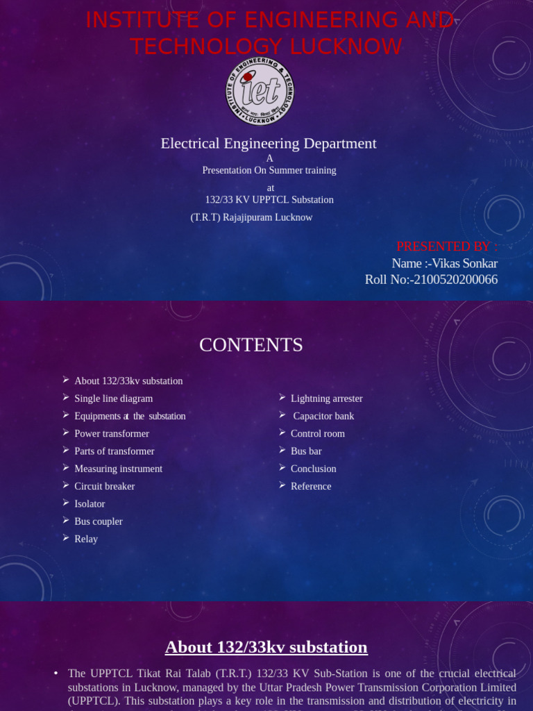 Training Report on 132/33 KV Substation | PDF | Transformer ...