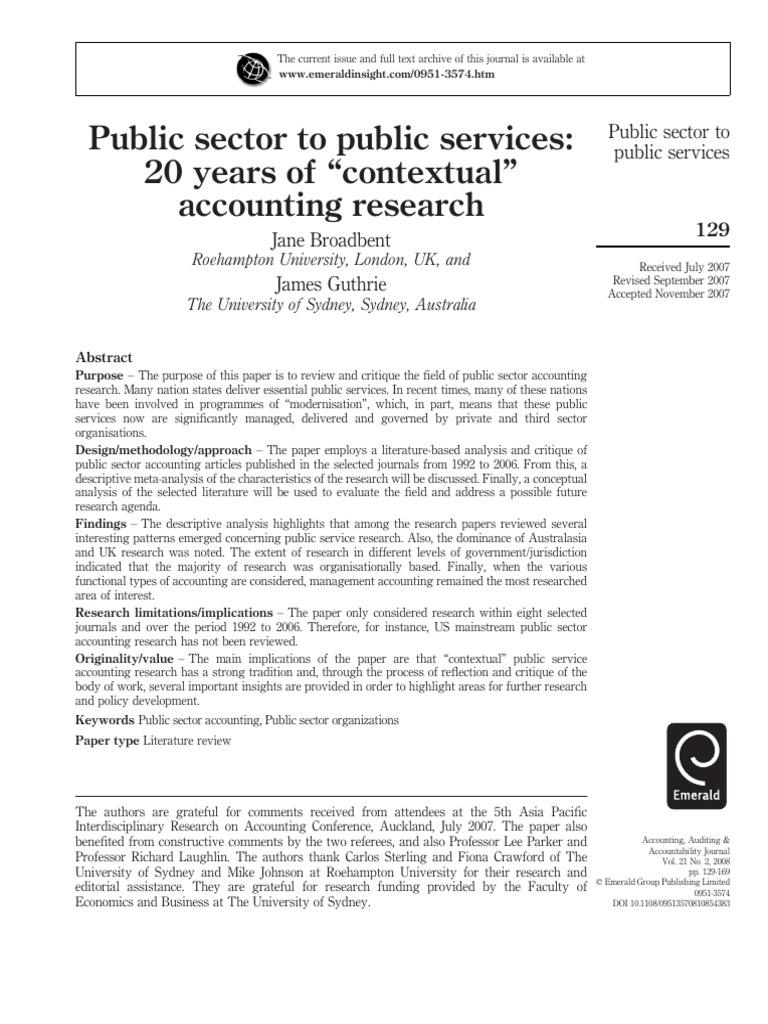 Public - Sector - To Public Services 20 Years | PDF | Governance ...