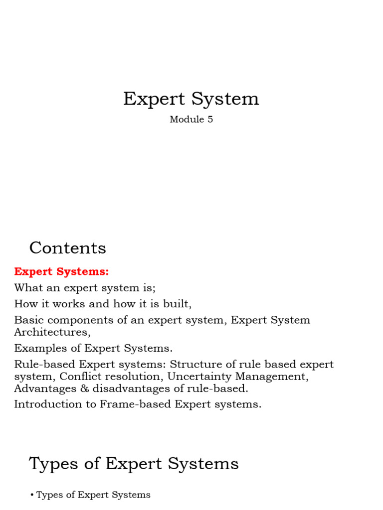 Understanding Expert Systems in AI | PDF | Expert | Artificial Intelligence