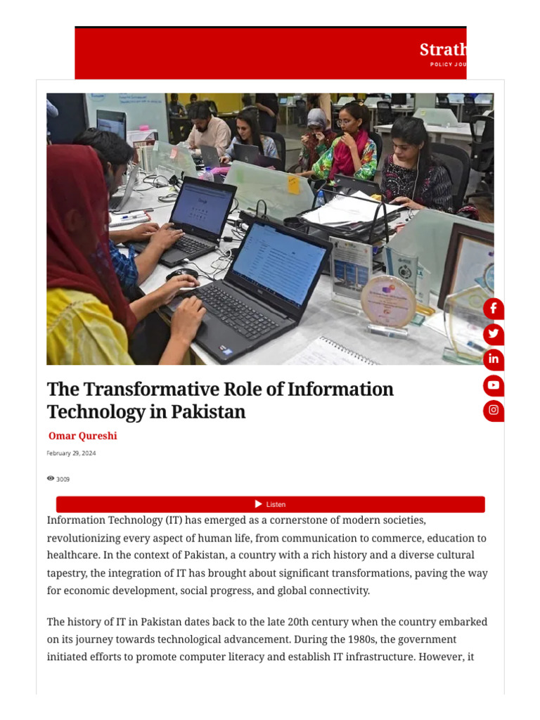 The Transformative Role of Information Technology in Pakistan ...