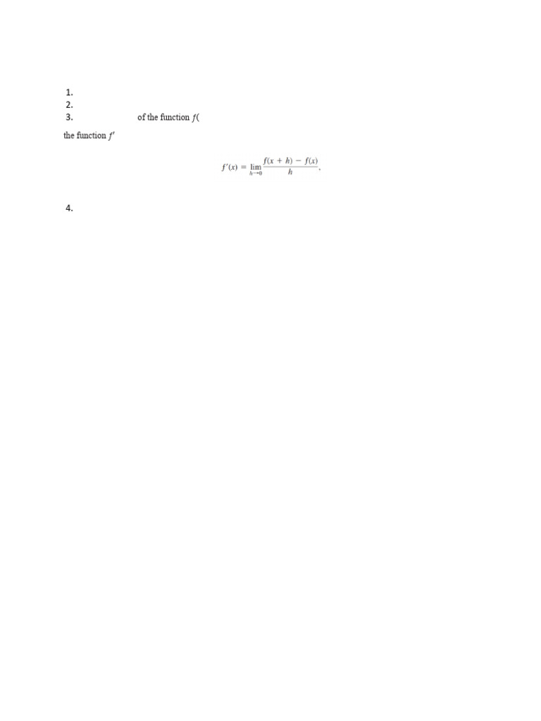 Derivative: Hey of The Function Ƒ With Respect To The Variable Is The ...