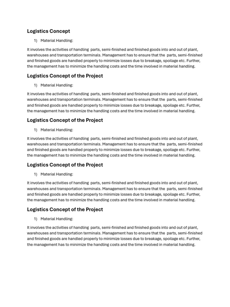 Efficient Material Handling in Logistics | PDF | Technology & Engineering
