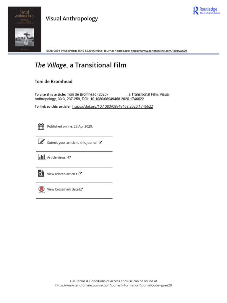 The Village: A Transitional Film Analysis | PDF | Documentary Film ...