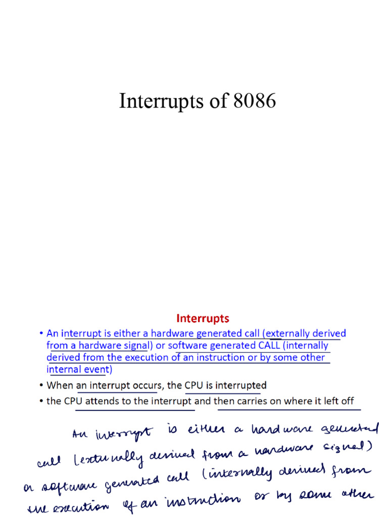 Interrupts of 8086 | PDF