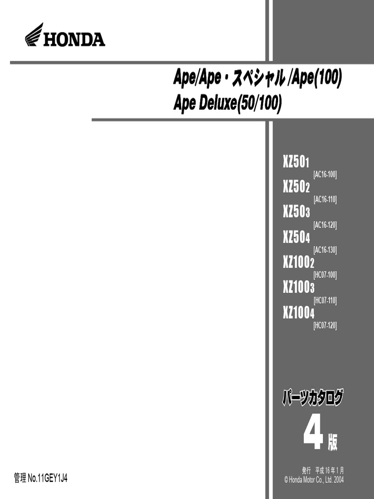 Ape50 Ape100 (XZ50,100) (Ac16-100 - 130) (HC07-100 - 120) | PDF